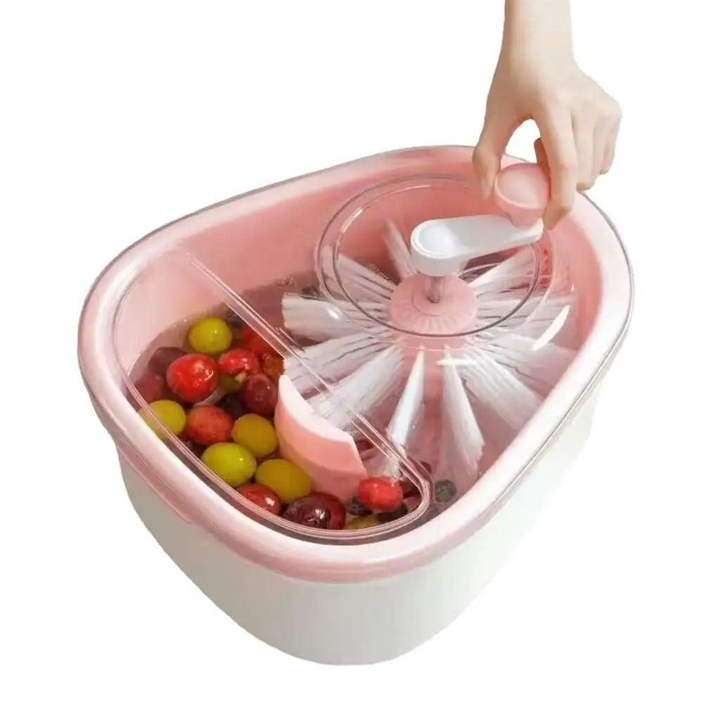 Fruit & Vegetable Washer Spinner – Manual Salad Spinner & Colander