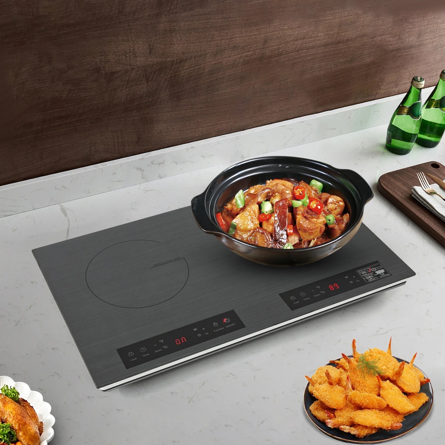4000W Dual Induction Cooktop – 2-Burner Portable Electric Stove with Touch Control