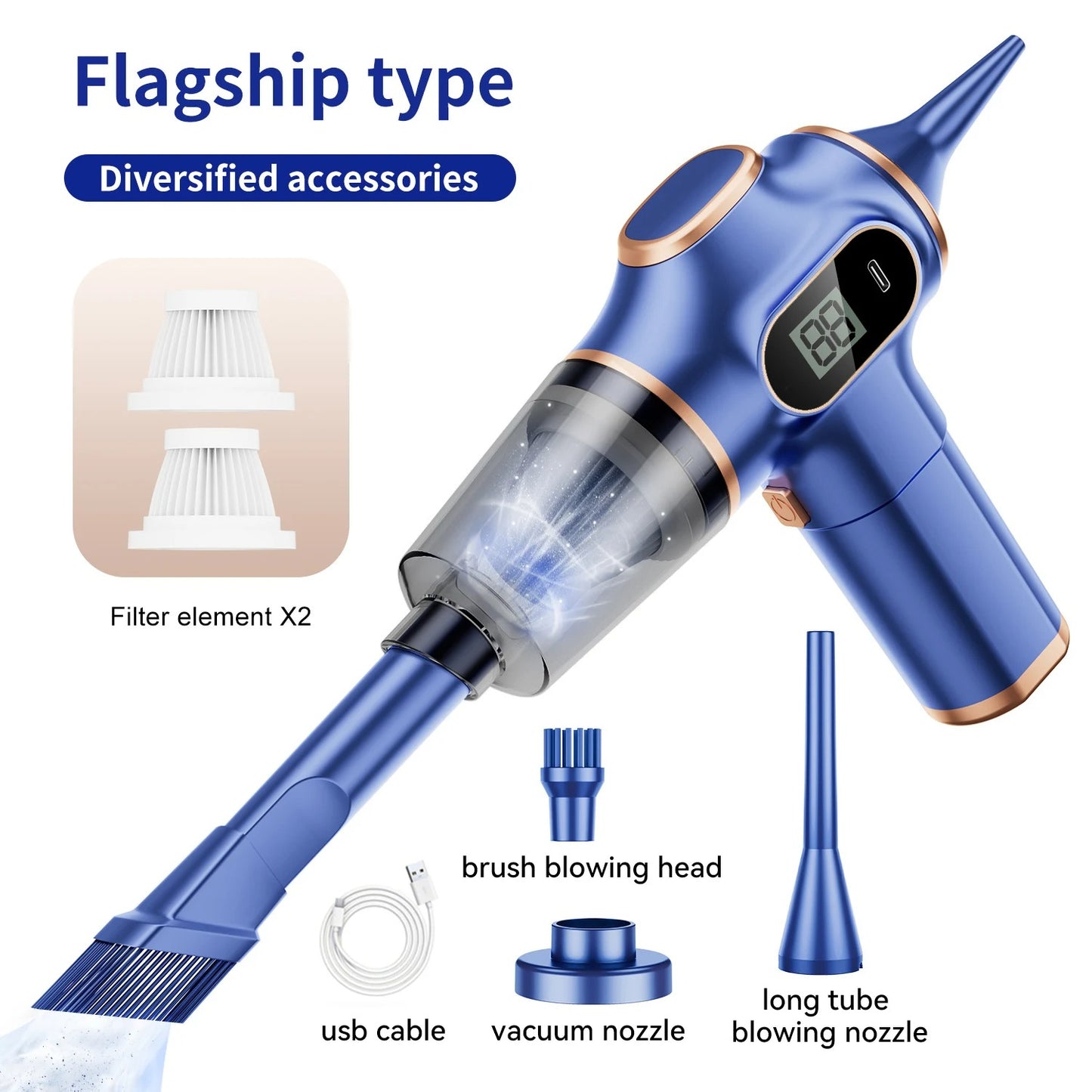 Wireless Handheld Car Vacuum Cleaner – Portable Mini Vacuum for Home & Car