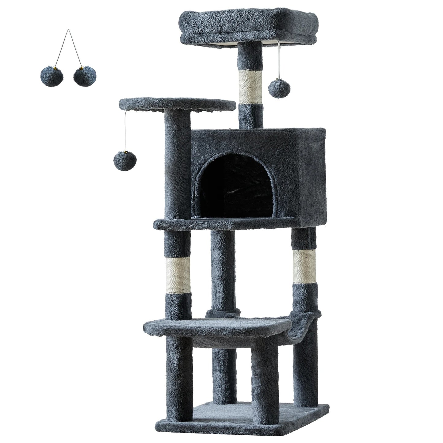 JHK 44-Inch Cat Tree – Multi-Level Cat Tower with Scratching Posts
